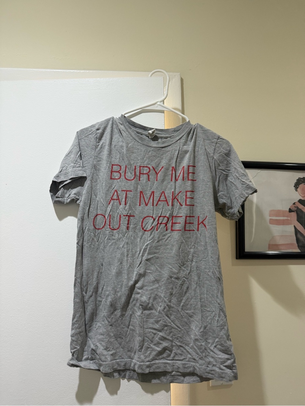 Women’s Mitski “Bury Me at Makeout Creek” grey band short sleeve t-shirt, size s